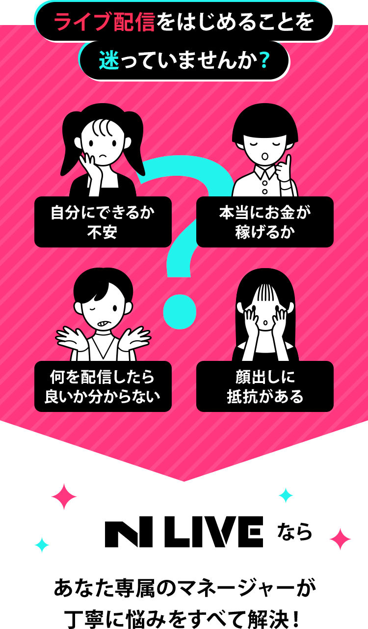 ライブ配信を始めることを迷っていませんか？